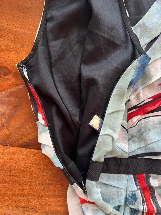 Diane von Furstenberg Womens Sleeveless Sheath Silk Dress Size 2 - Picture 8 of 13